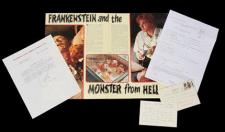 FRANKENSTEIN AND THE MONSTER FROM HELL (1974) - Contract and Ephemera