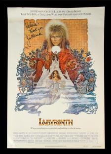 LABYRINTH (1986) - Jim Henson Autographed US One Sheet Poster