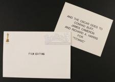 TITANIC (1997) - Film Editing Academy Award Envelope and Card