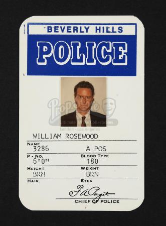 BEVERLY HILLS COP II (1987) - Detective William Rosewood's (Judge Reinhold) ID