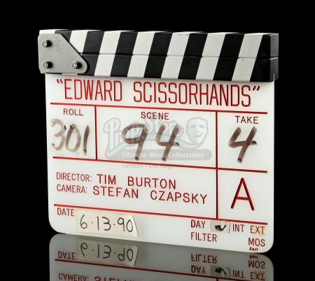 EDWARD SCISSORHANDS (1990) - 'A' Camera Clapperboard