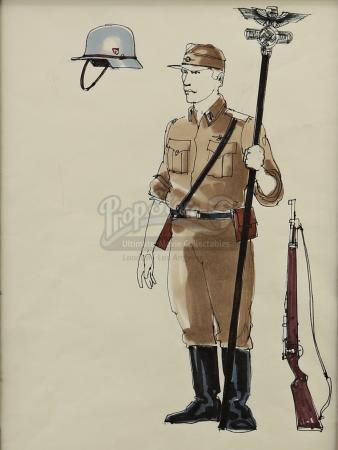 INDIANA JONES AND THE RAIDERS OF THE LOST ARK (1981) - Joe Johnston Hand-Drawn Nazi Soldier Artwork