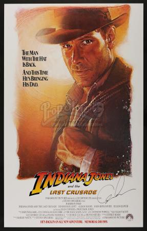 INDIANA JONES AND THE LAST CRUSADE (1989) - George Lucas-Autographed Advance One Sheet