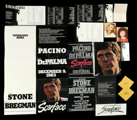 SCARFACE (1983) - Babylon Club Cocktail Napkin, Insert Posters and Screening Ephemera
