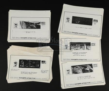 STAR WARS: STAR TOURS (1986) - Complete Set of Wesley Seeds Printed Simulator Attraction Storyboards