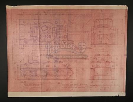 A BRIDGE TOO FAR (1977) - Sherman Tank Blueprint