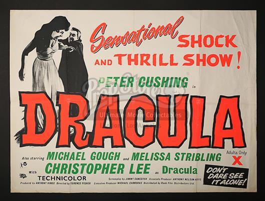 DRACULA (1958) - UK Quad Poster (1964) - Current price: £1000