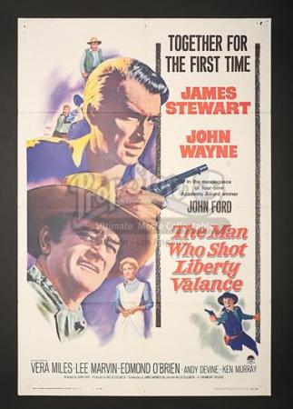THE MAN WHO SHOT LIBERTY VALANCE (1962) - US 1-Sheet Poster (1962)