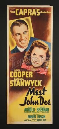 MEET JOHN DOE (1941) - US Insert Poster (c' early 1940's)