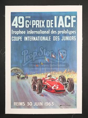49eme GRAND PRIX DE L'A.C.F. REIMS (1963) - 49eme Grand Prix De L’A.C.F. Reims French Poster (1963)