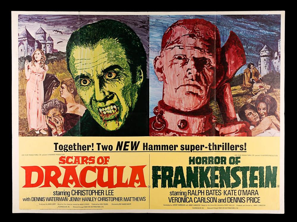 HAMMER: THE SCARS OF DRACULA / THE HORRORS OF FRANKENSTEIN (1970) - UK ...